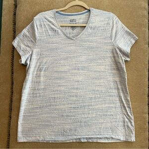 CROFT & BARROW Plus Size Short Sleeve V Neck Classic Tee